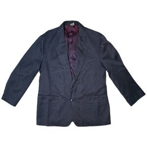 Claiborne Mens 44R Navy Blue Blazer Suit Jacket Business Career Wear
(U)